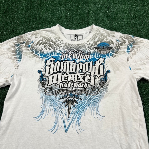 VTG Southpole Tribal Wings AOP Jesse Pinkman T-Shirt Mens Large White‎ Y2K - Picture 2 of 7